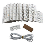 50pcs 3v Smd Lámpara Led Con Lente Óptica Para Reparación Tv