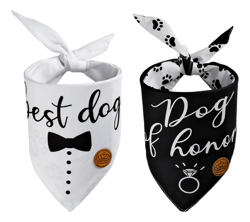 Crowned Beauty Wedding Best Dog Bandanas Reversibles Grande.