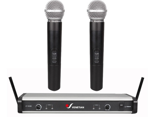 Venetian Ut-832m Microfono Inalambrico Profesional Doble Uhf