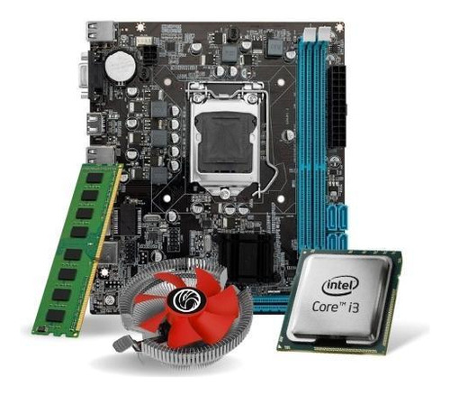 Kit Pl Mãe H81-10/100 + Proc. I3 4 130 + Memoria 8 Gb Ddr3