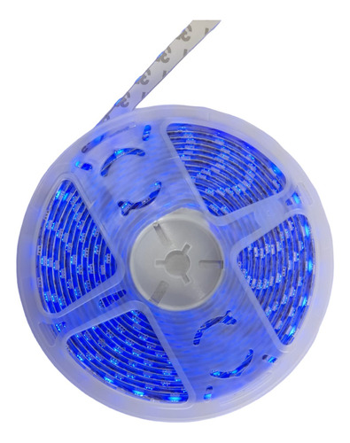 Tira Cinta Led 5mts Exterior Ip65 300 Smd Azul 5050 1° Htec