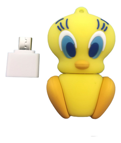 Memoria Usb 128gb + Otg V8, Personajes Caricaturas Looney T.