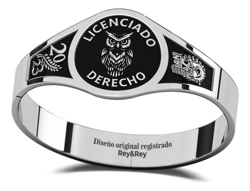 Anillo Graduación Logos Carreras Licenciatura Plata .925