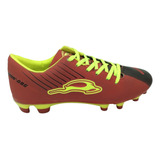 Zapato Union Futbol Soccer Hombre Tachos Rojo Negro Tachones