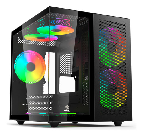 Gabinete Gamer Pc Computador Aquário Lateral Vidro Temperado