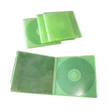 Capas Para Um Cd Transparente Coloridas, Kit Com 10 Unidades