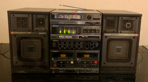 Mini Componente Equipo De Audio Sony Fh-10w Vintage (raro)