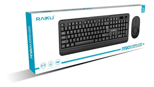 Kit Teclado Mouse Raiku R901 Bluetooth Inalámbrico Ingles