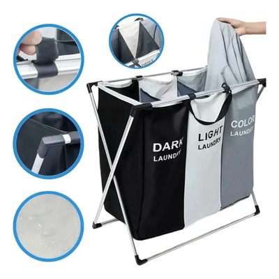 Kwalux Cesto Ropa Sucia Plegable Organizador 3 Compartimientos | MercadoLibre