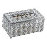 Acrylic Large Rectangular Tissue Box Silver