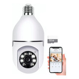 Camara Bombillo Robotica Ptz Wifi Vigilancia + Micro Sd 32gb