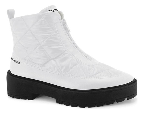 Bota Ramarim Coturno Matelassê Tratorada Branco 2298105br