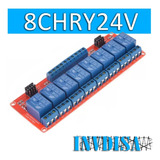 Modulo De 8 Canales Relevadores 24v Arduino Pic - Facturado