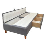 Base Sommier Pana Con Cajones Y Baulera 100x190 Entrega S/c*