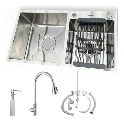  Tarja Fregadero Acero Inox Dobletina Escurridor+accesorios 