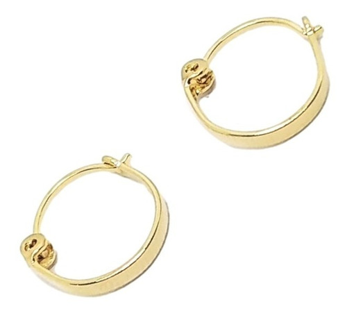 Aros De Oro Laminado 18k Argollas Pequeñas De Mujer Rommanel