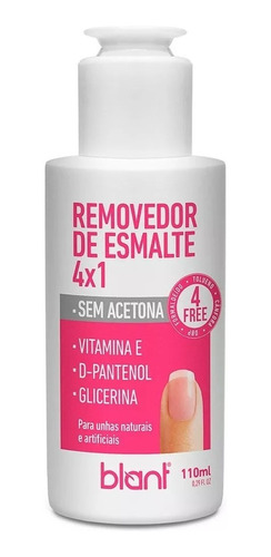 Removedor De Esmaltes Sem Acetona 4x1 110ml Blant