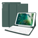 Funda Con Teclado Kenke / Para iPad Air 9.7 / Dark Green