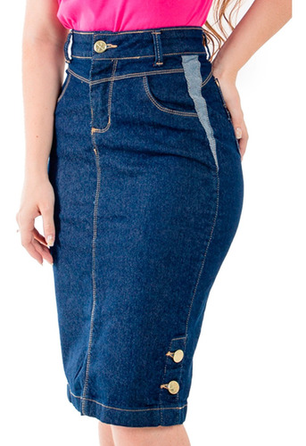 Saias Jeans Feminina Moda Evangélica Executiva Anagrom 