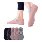 5 Pares De Calcetines De Yoga Antideslizantes Para Mujer