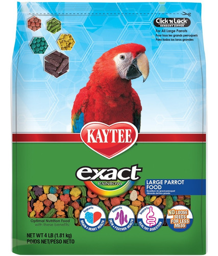 Alimento Para Guacamayas Pellets Kaytee Exact Rainbow 1.81kg