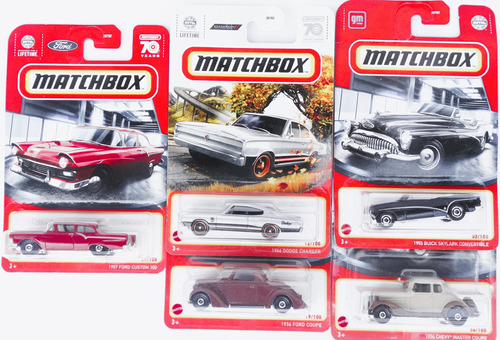 Matchbox Escala 1:64 - Lote Com 5 Carrinhos Novos Lacrados  