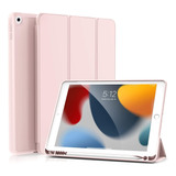 Funda Para iPad 10.2 Kenke Delgado Soporte Lápiz Tpu Rosa