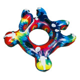 Tubo De Agua Inflable Fluzzle Tube Tye Dye Con Respaldo Y Po