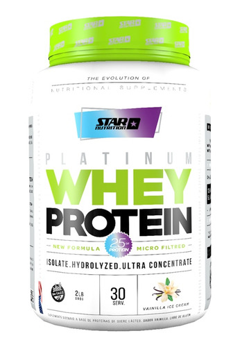 Whey Protein Platinum Star Nutrition X 2 Libras 