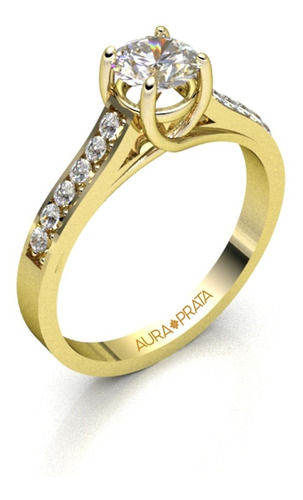 Anillo Compromiso Oro Amarillo 14k Kt Joyas Kilates