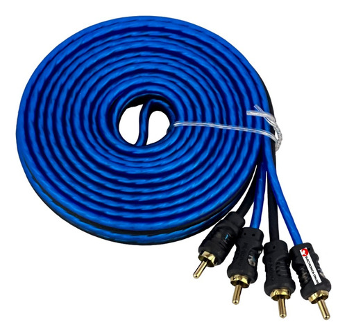 Cable Rca Para Audio 5 Metros Carbon Audio 100% Cobre Ofc