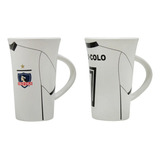 Set Tazones Taza Ceramica 325ml Colo Colo Futbol Con Caja