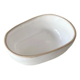 Bowl Cuenco Chico Linea Neo Color Blanco Con Borde Natural 