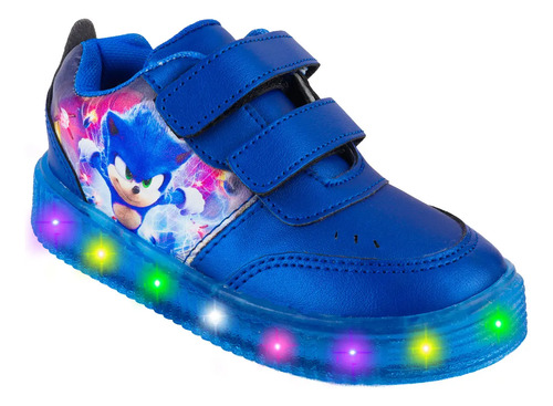 Tenis Niño Luces Led Sonic The Hedgehog Moda 780-rs 12 Al 26