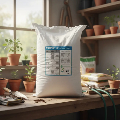 25 Kg Fertilizante Abono Triple 17 - Sólo 1 Saco Por Venta | Meses sin interés