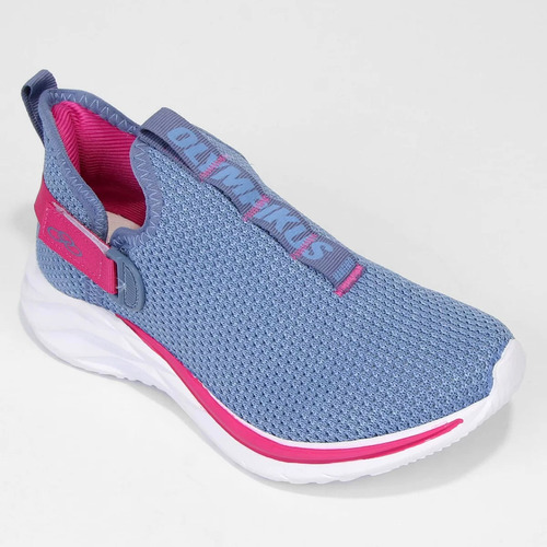 Tênis Infantil Olympikus Maneiro Kids Feminino Azul Rosa