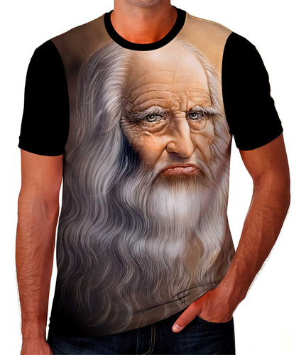 Camiseta Camisa Leonardo Da Vinci Pintor Sucesso Em Alta K04