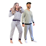 Kit Pijama De Malha - Masculino E Feminino/inverno/algodão