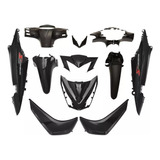 Kit De Plasticos Completo Para Honda Wave 110s Mtc Negro