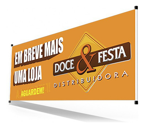 Lona C Ilhós Banner Personalizado 4,00x1,00 Alta Resolução