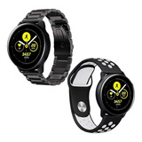 Combo Correa Eslabon +transpirable Para Galaxy Watch Active 