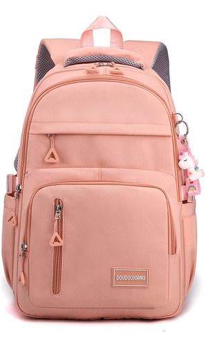 Mochila Escolar Abeleza Escolar A31 Color Coral Diseño Lisa 30l