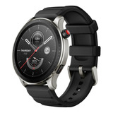 Smartwatch Amazfit Gtr 4 1.43 , Malla Superspeed Black Y Bisel Plateado