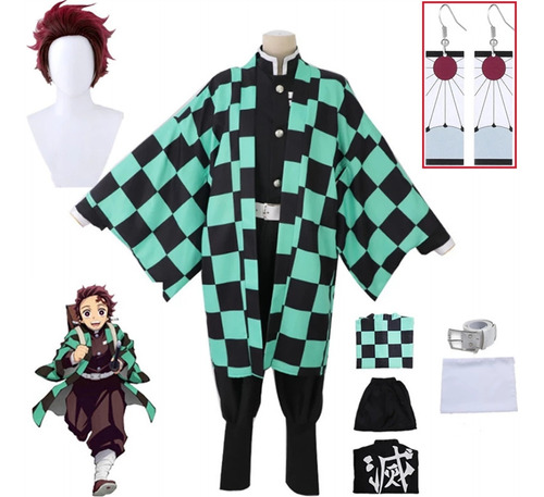 Disfraz De Anime Demon Slayer Tanjirou Kamado Nezuko Cosplay