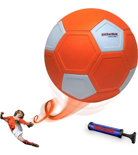 Balón Soccer Curva Chanfle Kickerball Swerve Y Bomba Juguete