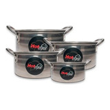 Stock Pot 4 Cacerolas Budineras Acero Inox 4 6 8 10 Shallow