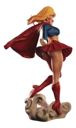 Supergirl Nsfw Posando Sobre Nube -  Impresión 3d