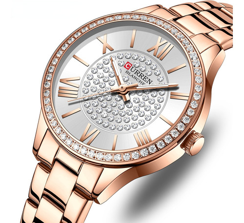 Reloj De Acero Inoxidable Elegante Para Mujer Curren