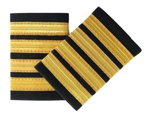 Charreteras De Piloto - Capitán 4 Barras Doradas (epaulette)