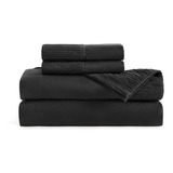 Sabanas King Hotel Suave 1800 Casatua + 2 Fundas Almohada Color Negro